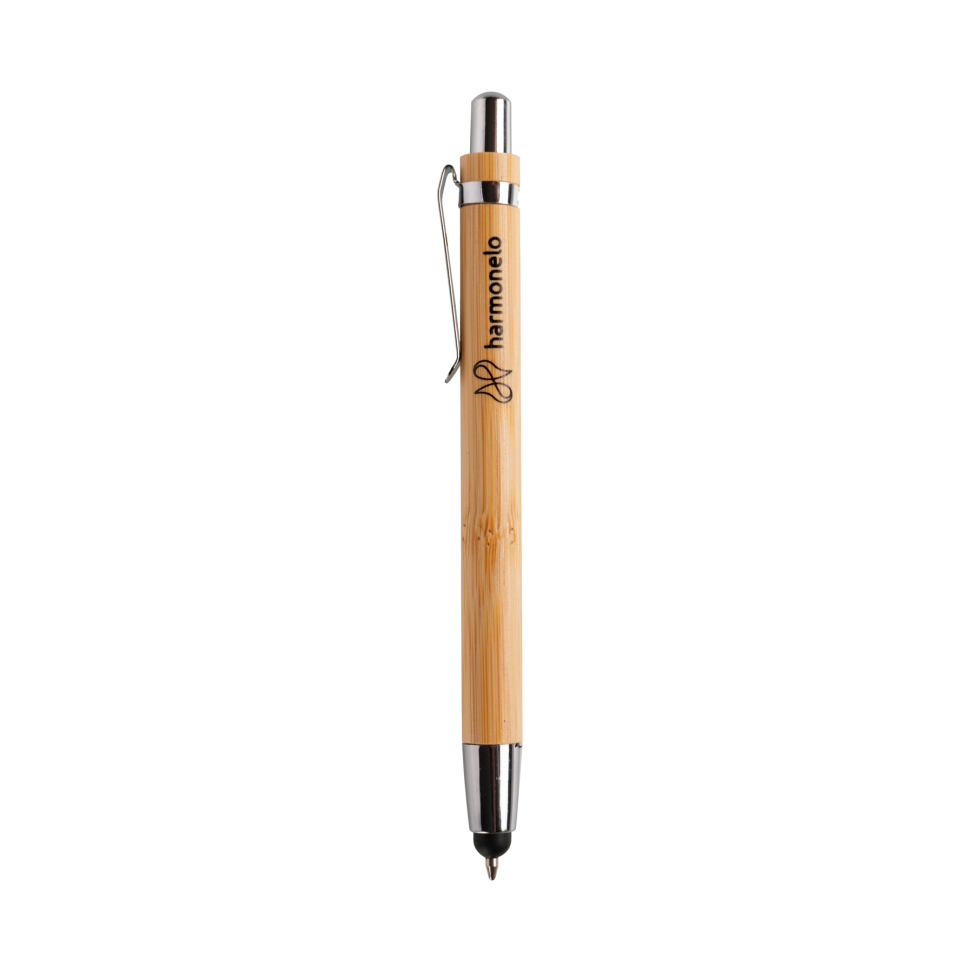Bambusové guľôčkové pero so stylusom